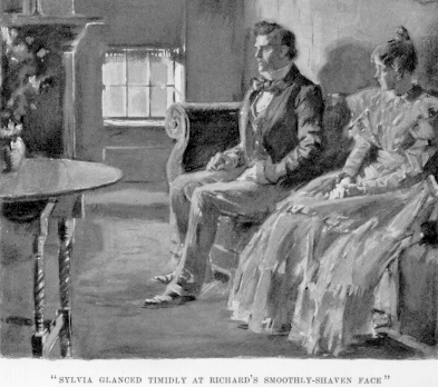 [Illustration: �Sylvia glanced timidly at Richard's smoothly-shaven face�]